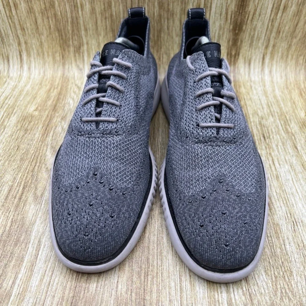 Cole Haan 2.Zerogrand Stitchlite Men's Size 10 Oxford Grey Dress Shoes‎ C27565